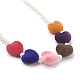 Glass Pearl Beads Bib Statement Necklaces NJEW-JN02222-2