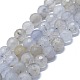 Natürlichen blauen Spitze Achat Perlen Stränge G-G927-02-1