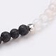 Bracelets extensibles avec perles de pierre précieuse naturelle BJEW-JB03202-03-2