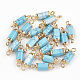 Electroplate Synthetic Turquoise Links connectors G-S344-01A-1