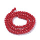 Faceted Solid Color Glass Rondelle Bead Strands GLAA-Q044-8mm-24-2