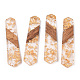 Transparent Resin & Walnut Wood Pendants RESI-T009-03-A01-3