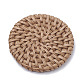 Handmade Reed Cane/Rattan Woven Beads X-WOVE-Q075-04-3