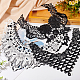 Gorgecraft6pcs6スタイルミルクシルク刺繍フローラルレースカラー  ネックライントリム  洋服縫製アップリケ  エッジフラワー  ミックスカラー  259~312x260~350x1~1.5mm  1個/スタイル DIY-GF0005-43-5