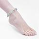 Natural Gemstone Chips Anklets AJEW-AN00180-6