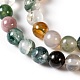 Rondes naturels indiens perles d'agate brins X-G-S122-6mm-2