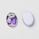 Motif de papillon violet imprimé trempé dôme de verre plat dos cabochons X-GGLA-R188-1-2