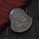 Buddhist Jewelry Natural Gemstone Agate Carved Smiling Buddha Pendants G-O001-06-2