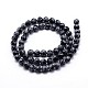 Natural Snowflake Obsidian Round Bead Strands G-J303-09-12mm-2