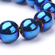 Chapelets de perles en hématite synthétique sans magnétiques X-G-S096-8mm-7-2