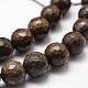 Chapelets de perles en bronzite naturel G-G736-11-6mm-3