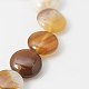 Natural Striped Agate/Banded Agate Beads Strands G-G296-14x7mm-01-1