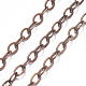 Brass Flat Oval Cable Chains X-CHC025Y-R-2