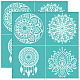 OLYCRAFT 2Pcs 8.6x8.6 Inch Self-Adhesive Silk Screen Printing Stencil Mandala Pattern Silk Screen Stencil Dream Catcher Silk Screen Stencil Lotus Mesh Transfer Stencils for DIY T-Shirt Fabric Painting DIY-WH0527-005-1
