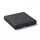 ペーパー スポンジ マット ネックレス ボックス  正方形  ブラック  9x9x1.6cm  内径：8.3x8.3x1のCM OBOX-G018-01B-02-2