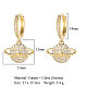 Brass Micro Pave Clear Cubic Zirconia Hoop Earrings EJEW-OY001-10G-2