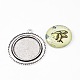 Antique Silver Alloy Pendant Cabochon Bezel Settings and Butterfly Printed Glass Cabochons TIBEP-X0174-13-3