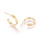 Brass Stud Earring Findings X-KK-T038-259G-1