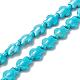Teints perles synthétiques turquoise brins G-M152-10-A-3