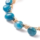 Ensemble de bracelets de perles tressées en pierres précieuses mélangées naturelles 8pcs 8 styles BJEW-JB07997-5