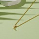 Halsketten mit Anhänger aus vergoldetem Messing NJEW-JN03299-01-4