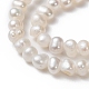 Fili di perle di perle d'acqua dolce coltivate naturali PEAR-G007-42-5