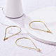 BENECREAT 30 PCS 18K Gold Plated Teardrop Shape Beading Hoop Earrings for Valentine's Day KK-BC0003-72G-7
