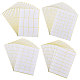 Globleland 4 bolsas 4 estilos rectángulo cuadrado papel escribible pegatinas en blanco AJEW-GL0001-71-1