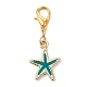 Décoration pendentif en émail en alliage d'étoile de mer HJEW-JM01633-4