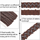 BENECREAT 15 Yard Faux Leather Braid Trims Coconut Brown Flat Braid Strap Trim Lace Ribbon for Home Decor DIY Sewing Craft WL-WH0003-02-4