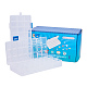 Pandahall 4 шт. органайзер для хранения пластиковые ящики прямоугольные контейнеры для бус белые пластиковые ящики для контейнеров для хранения ювелирных изделий 21.8x11x3 см CON-BC0001-04-11