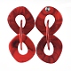 Boucles d'oreilles en acrylique X-EJEW-JE03840-06-2