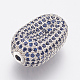 Eco-Friendly Brass Micro Pave Cubic Zirconia Beads ZIRC-F083-064-RS-2