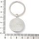 Porte-clés pendentif demi-rond/dôme en alliage et verre KEYC-D020-01P-03-3