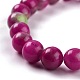Gefärbte natürliche Jade Perlen Stretch-Armbänder BJEW-G633-B-17-2