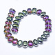 Chapelets de perles en verre électroplaqué EGLA-F137-HP06-2