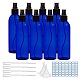 DIYキット  プラスチックスプレーボトル付き  ミニ透明プラスチック漏斗ホッパー  2ml使い捨てプラスチックスポイトとラベル貼り付け機  ブルー  19.5cm  容量：250ミリリットル DIY-BC0011-23-1