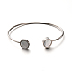 New Nice Fashion Hot Selling 304 Stainless Steel Shell Cuff Torque Bangles X-BJEW-F146-039P-1