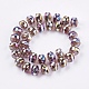 Electroplate Glass Beads Strands LAMP-K029-10-2