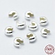 925 Sterling Silver Crimp Beads Cover STER-G027-27S-4mm-1