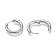 201 Stainless Steel Huggie Hoop Earrings EJEW-O095-05-04-3