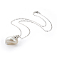 Electroplate Spiral Shell Pendant Necklaces and Dangle Earrings Jewelry Sets SJEW-JS01007-01-3