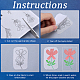 CRASPIRE 150Pcs Flowers Leaves Water Soluble Embroidery Stabilizers Plants Hand Sewing Stick and Stitch Transfers Paper Wash Away Pre-Printed Self Adhesive Patterns for Bags Cloth Sewing Lovers DIY-CP0009-52G-6