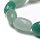 Bracelets de perles extensibles en aventurine verte naturelle BJEW-K213-E01-3