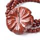 Bracelets extensibles multi-brins en jaspe rouge naturel BJEW-L672-A04-3