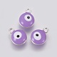 Double-sided Platinum Plated Alloy Enamel Charms ENAM-WH0046-B07-2