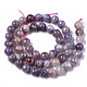 Brins de perles de tourmaline rouge violet naturel G-N327-02C-01-2
