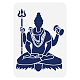 FINGERINSPIRE Lord Shiva Painting Stencil 8.3x11.7inch Reusable India God Pattern Drawing Template DIY Art Hindu God Decoration Stencil for Painting on Wood Wall Fabric Furniture DIY-WH0396-674-1
