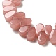 Brins de perles de quartz synthétiques fraise G-B064-B51-4