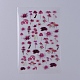 Autocollants de remplissage (pas d'adhésif au dos), pour la résine UV, fabrication de bijoux en résine époxy, motif de fleur, 150x100x0.1mm